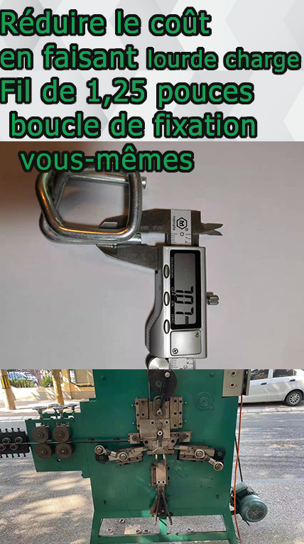 Boucles en fil d’acier pour feuillard textile